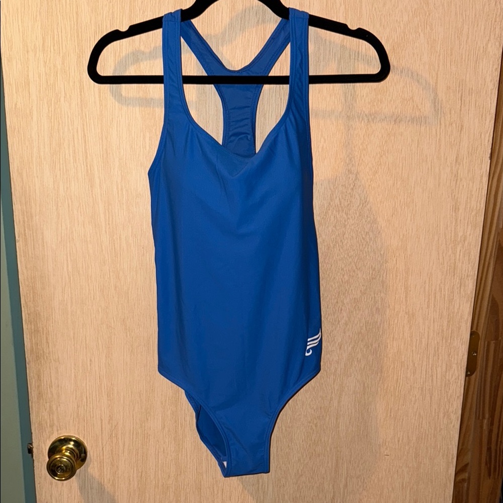 Athletic Blue Racerback One-Piece Swimsuit